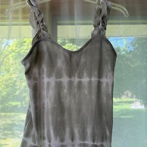 Buckle Light Green Tie-Dye Women's Top